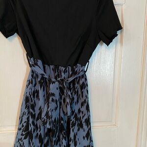 Reborn Black and Blue Midi Dress